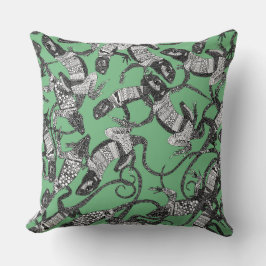 トカゲだけの緑 クッション