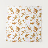 トカゲとカメレオンの継ぎ目のない模様 タペストリー (正面)