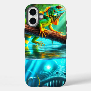 トカゲとモンスターフォンケース iPhone 16 PLUSケース