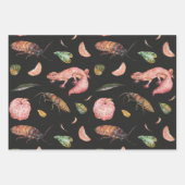 トカゲとローチがセットのかわいいラッピング紙 ラッピングペーパーシート (正面2)