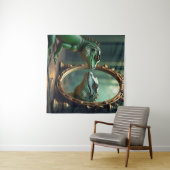 トカゲとワニの鏡の出会い タペストリー (インサイチュ(横))