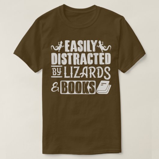 トカゲに気紛れしやすいトカゲ本 Tシャツ (デザイン正面)