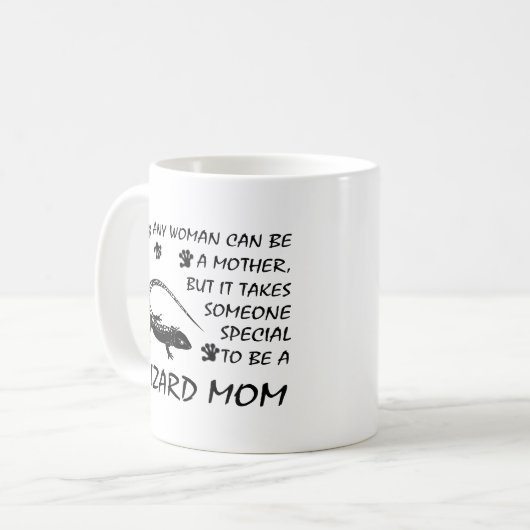 トカゲのお母さんのマグのコーヒーティーカップのおもしろいなギフトの女性 コーヒーマグカップ (正面左)