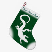 トカゲのクリスマスのストッキングのカスタムなハ虫類のストッキング ラージクリスマスストッキング (正面 (吊り時))