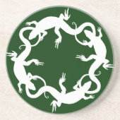 トカゲのコースターのハ虫類の芸術の装飾のトカゲのギフト コースター (正面)