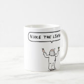 トカゲのコーヒー・マグを核攻撃して下さい コーヒーマグカップ (正面右)