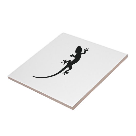 トカゲのシルエット タイル (側面)