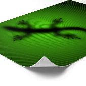 トカゲのシルエット ポスター (角)