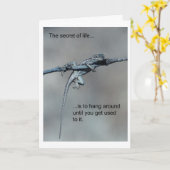 トカゲのバースデー・カード カード (黄色い花)