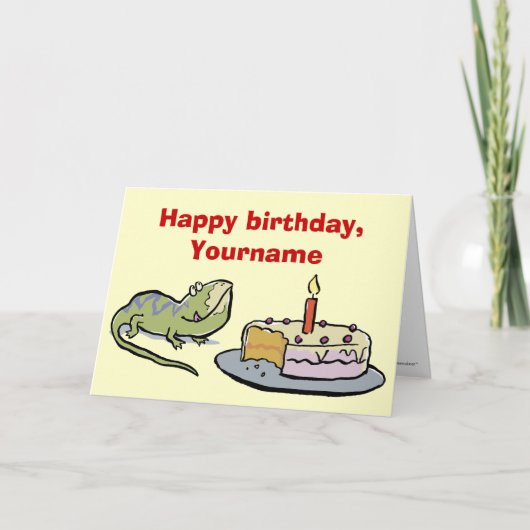 トカゲのバースデー・カード カード (正面)