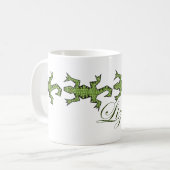 トカゲのマグを後を追って下さい コーヒーマグカップ (正面左)