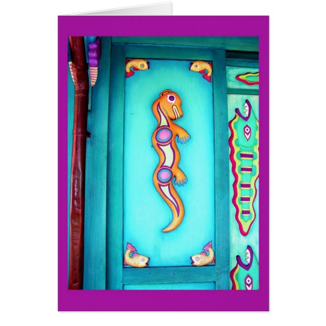 トカゲの壁の芸術 (正面)