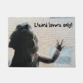 トカゲの恋人のかわいい髭があるドラゴンの写真だけ ドアマット (正面)