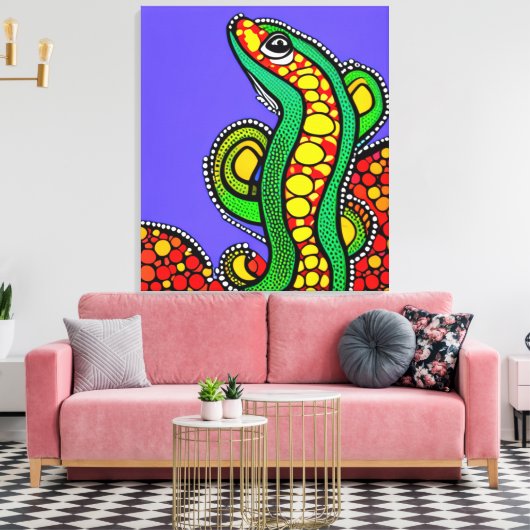 トカゲの愛 キャンバスプリント (インサイチュ (リビング))