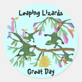 トカゲの日を跳躍素晴らしする ラウンドシール