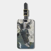 トカゲの石の荷物のラベル ラゲッジタグ (正面縦)