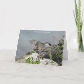 トカゲの石は挨拶状感謝していしています サンキューカード (裏面)