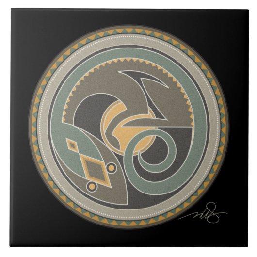 トカゲの精神 タイル (正面)