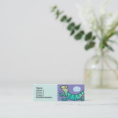 トカゲの細いプロフィールカードを跳躍させている子供 スキニー名刺 (スタンド正面)