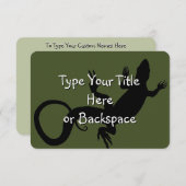 トカゲの芸術の招待状のパーソナライズなハ虫類RSVP 出欠カード (正面/裏面)