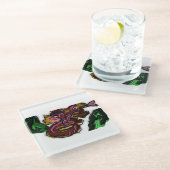 トカゲの芸術作品 ガラスコースター (アングル)