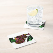 トカゲの芸術作品 スクエアペーパーコースター (インサイチュ)