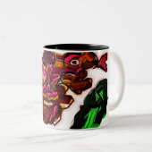 トカゲの芸術作品 ツートーンマグカップ (正面右)