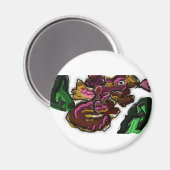 トカゲの芸術作品 マグネット (正面/裏面)