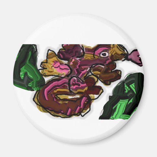 トカゲの芸術作品 マグネット (正面)