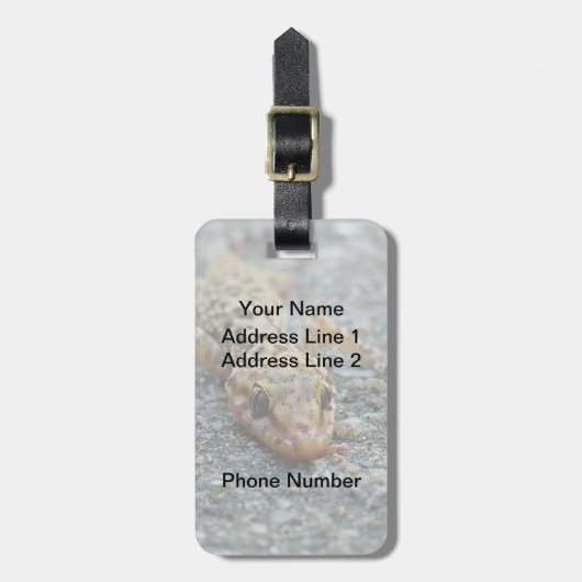 トカゲの荷物のラベル ラゲッジタグ (正面縦)