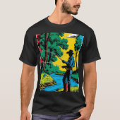 トカゲの葉と色彩 Tシャツ (正面)