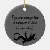 トカゲの装飾品 個人名入り爬虫類デコレーション セラミックオーナメント (裏面)