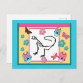 トカゲの骸骨、死の日 ポストカード (正面/裏面)