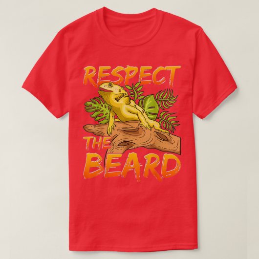 トカゲの髭の竜のデザインを尊重する Tシャツ (デザイン正面)