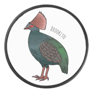 トカゲの鳥の漫画イラストレーション アイスホッケーパック