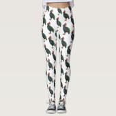 トカゲの鳥の漫画イラストレーション レギンス (正面)