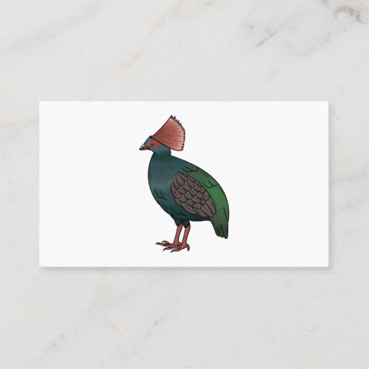 トカゲの鳥の漫画イラストレーション 名刺 (裏面)