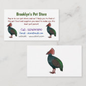 トカゲの鳥の漫画イラストレーション 名刺 (正面/裏面)