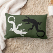 トカゲはハ虫類の芸術の枕トカゲの装飾を置きます ランバークッション (ブランケット)