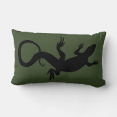 トカゲはハ虫類の芸術の枕トカゲの装飾を置きます ランバークッション (裏面)