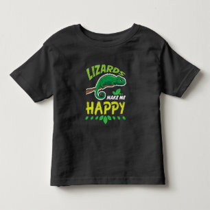 トカゲは私に爬虫類衣装の贈り物を幸せにする トドラーTシャツ