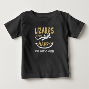 トカゲは私を幸せにする。君は大した事じゃない ベビーTシャツ