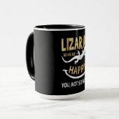 トカゲは私を幸せにする。君は大した事じゃない マグカップ (正面左)