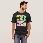 トカゲひげ竜ペットひげポップ・アートの竜1 Tシャツ (正面フル)