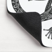 トカゲまたはサンショウウオの落書き マウスパッド (コーナー)