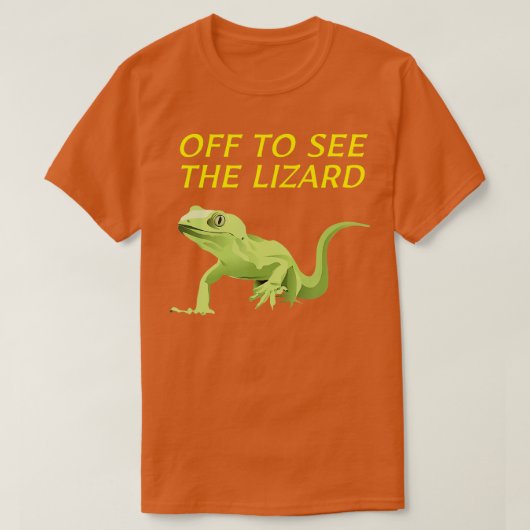 トカゲを見に出掛ける Tシャツ (デザイン正面)