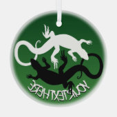 トカゲオーナメントパーソナライズされた爬虫類装飾 ガラスオーナメント (裏面)