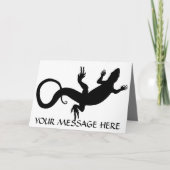 トカゲカードハ虫類の芸術のブランクの挨拶状のカスタム サンキューカード (正面)