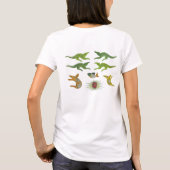トカゲパターン、Schreckengostの署名 Tシャツ (裏面)