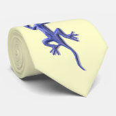 トカゲブルーのガラス ネクタイ (ロール)